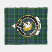 Couverture Polaire Clan Stewart Chasse Moderne (d'Appin) Tartan Plai (Devant (Horizontal))