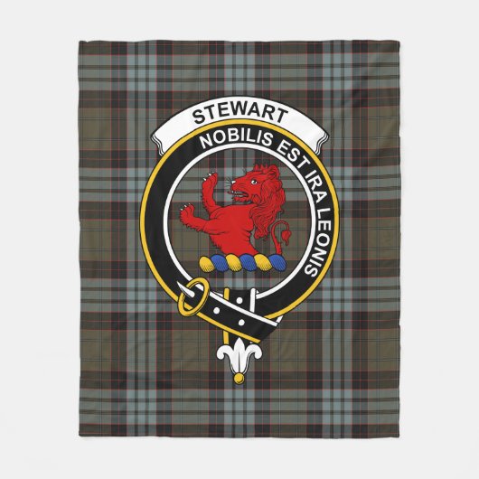 Couverture Polaire Clan Stewart Old Patiné (Stuart) de Bute Tartan (Devant)