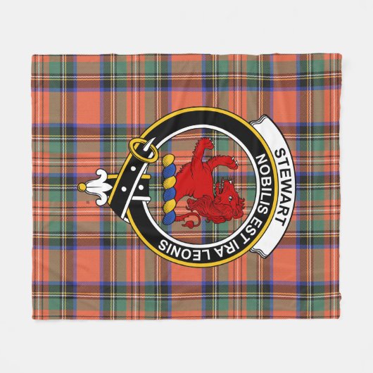 Couverture Polaire Clan Stewart Royal Ancient (Stuart) de Bute Tartan (Devant (Horizontal))