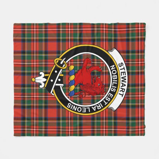 Couverture Polaire Clan Stewart Royal Modern (Stuart) de Bute Tartan (Devant (Horizontal))