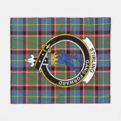 Couverture Polaire Clan Stirling (du chef Cadder-Présent) Tartan Pla (Devant (Horizontal))