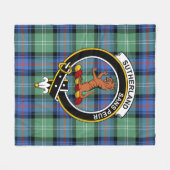 Couverture Polaire Clan Sutherland Ancien II Tartan Plaid (Devant (Horizontal))