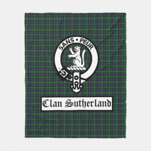 Couverture Polaire Clan Sutherland Crest Badge et Tartan
