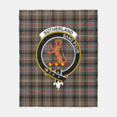 Couverture Polaire Clan Sutherland I Patiné Tartan Plaid (Devant)