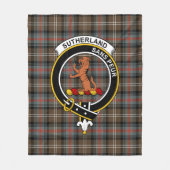 Couverture Polaire Clan Sutherland II Tartan Patiné Plaid (Devant)