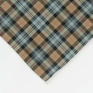 Couverture Polaire Clan Tan de Murray et tartan vert en bon état de