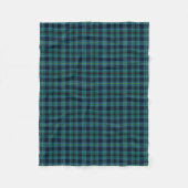 Couverture Polaire Clan Tartan bleu clair et vert Miller (Devant)