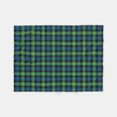 Couverture Polaire Clan Tartan bleu clair et vert Watson (Devant (Horizontal))