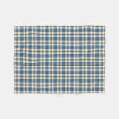 Couverture Polaire Clan Tartan bleu et blanc (Devant (Horizontal))