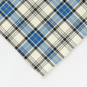 Couverture Polaire Clan Tartan bleu et blanc (Coin)