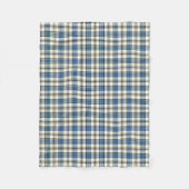 Couverture Polaire Clan Tartan bleu et blanc (Devant)