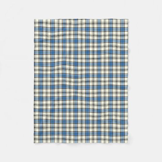 Couverture Polaire Clan Tartan bleu et blanc (Devant)