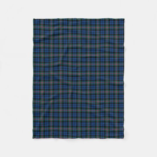 Couverture Polaire Clan Tartan bleu et vert Baird (Devant)
