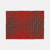 Couverture Polaire Clan Tartan, cameron vert rouge et forêt (Devant (Horizontal))