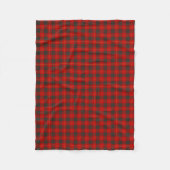 Couverture Polaire Clan Tartan, cameron vert rouge et forêt (Devant)