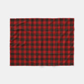 Couverture Polaire Clan Tartan de Brodie rouge et noire (Devant (Horizontal))