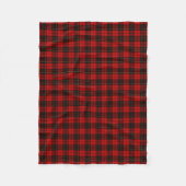 Couverture Polaire Clan Tartan de Brodie rouge et noire (Devant)