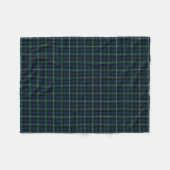 Couverture Polaire Clan Tartan de Campbell bleu foncé et vert (Devant (Horizontal))