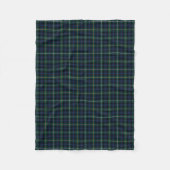 Couverture Polaire Clan Tartan de Campbell bleu foncé et vert (Devant)