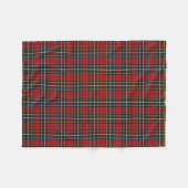 Couverture Polaire Clan Tartan de Gillespie verte rouge et forêt (Devant (Horizontal))
