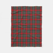 Couverture Polaire Clan Tartan de Gillespie verte rouge et forêt (Devant)