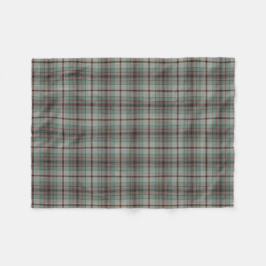 Couverture Polaire Clan Tartan gris et vert craig (Devant (Horizontal))