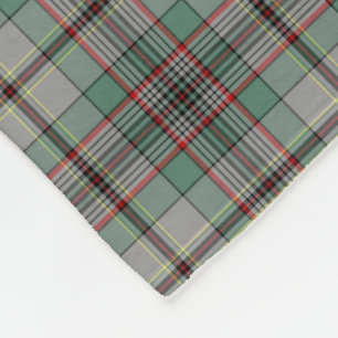 Couverture Polaire Clan Tartan gris et vert craig