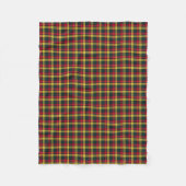 Couverture Polaire Clan Tartan rouge, jaune et vert Buchanan (Devant)