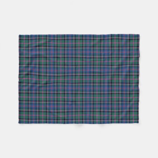Couverture Polaire Clan vert et bleu Cooper Scottish Tartan (Devant (Horizontal))