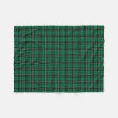 Couverture Polaire Clan vert, noir et blanc MacLean Tartan de chasse (Devant (Horizontal))