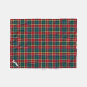 Couverture Polaire Clan vert rouge et forêt Baxter Tartan (Devant (Horizontal))
