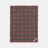 Couverture Polaire Clan vert rouge et forêt Baxter Tartan (Devant)