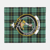 Couverture Polaire Clan Wallace Ancien Tartan Plaid (Devant (Horizontal))
