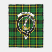Couverture Polaire Clan Wallace Green Tartan Plaid (Devant)