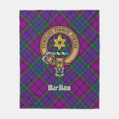 Couverture Polaire Clan Wardlaw Crest sur Tartan (Devant)