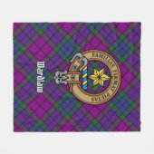 Couverture Polaire Clan Wardlaw Crest sur Tartan (Devant (Horizontal))