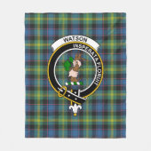 Couverture Polaire Clan Watson Tartan Plaid (Devant)
