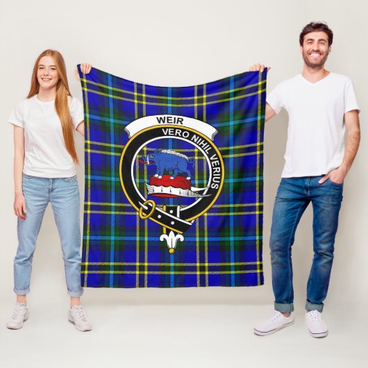 Couverture Polaire Clan Weir Tartan moderne Plaid (En situation)