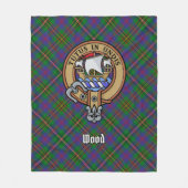 Couverture Polaire Clan Wood Crest sur Tartan (Devant)