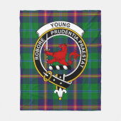Couverture Polaire Clan Young moderne Tartan Plaid (Devant)