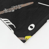 Couverture Polaire Clarinet Chick Clarinets Notes de musique Fleece B (Coin)