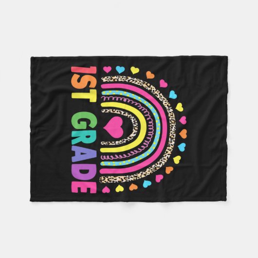 Couverture Polaire Classe Arc-en-ciel Filles Garçons Équipe enseignan (Devant (Horizontal))