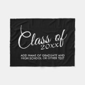 Couverture Polaire Classe avec année personnalisée et lycée (Devant (Horizontal))