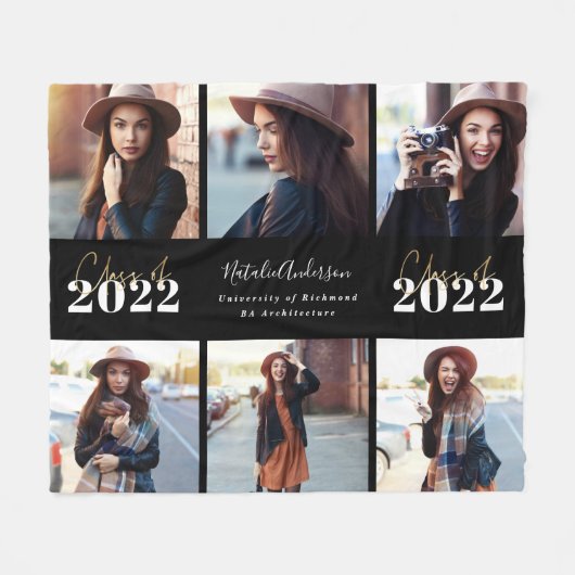 Couverture Polaire classe de photographie de graduation en écriture m (Devant (Horizontal))