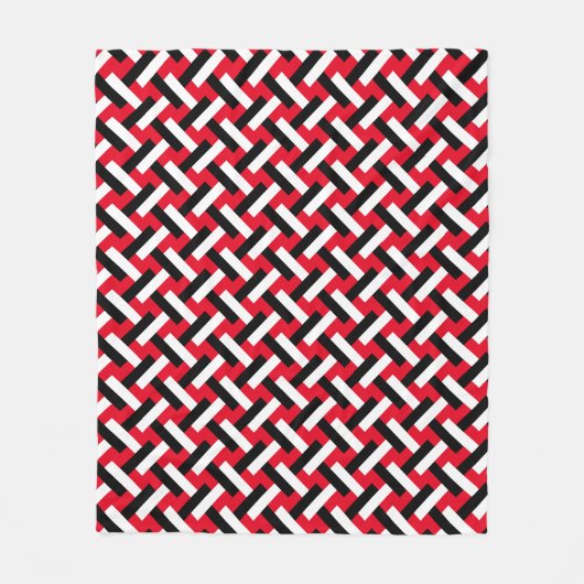 Couverture Polaire Classé et élégant rouge Art Déco Motif Herringbone (Devant)