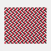 Couverture Polaire Classé et élégant rouge Art Déco Motif Herringbone (Devant (Horizontal))