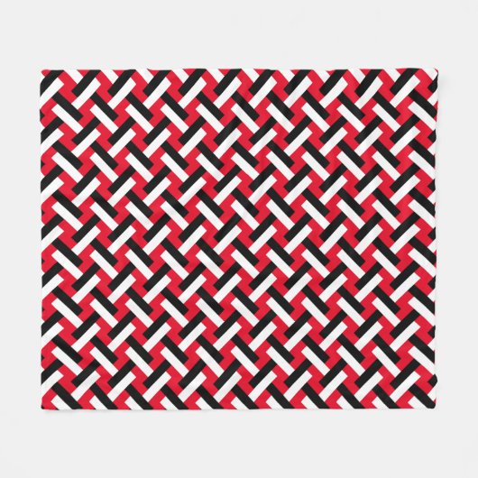 Couverture Polaire Classé et élégant rouge Art Déco Motif Herringbone (Devant (Horizontal))