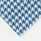 Couverture Polaire Classic Blue Houndstooth, Teddy Bear, (Coin)