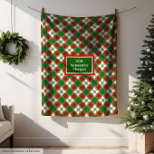 Couverture Polaire Classic Christmas Blanket Chic Monogram Style