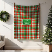 Couverture Polaire Classic Christmas Blanket Chic Monogram Style